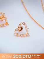 💎 Set en Rodio Corazones con Perlas 💎 - Image 5